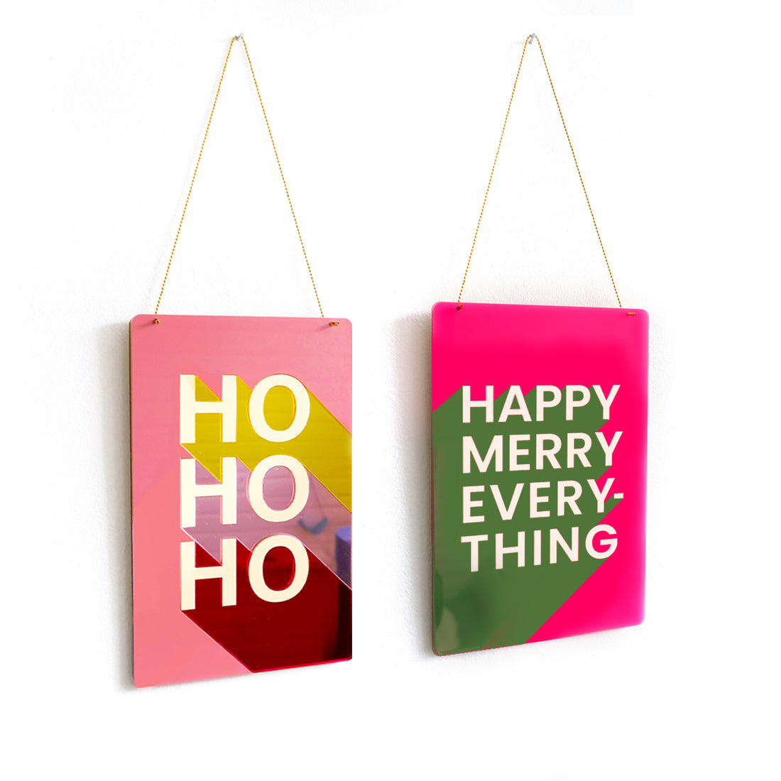 Kleurrijke spiegelende kersthanger