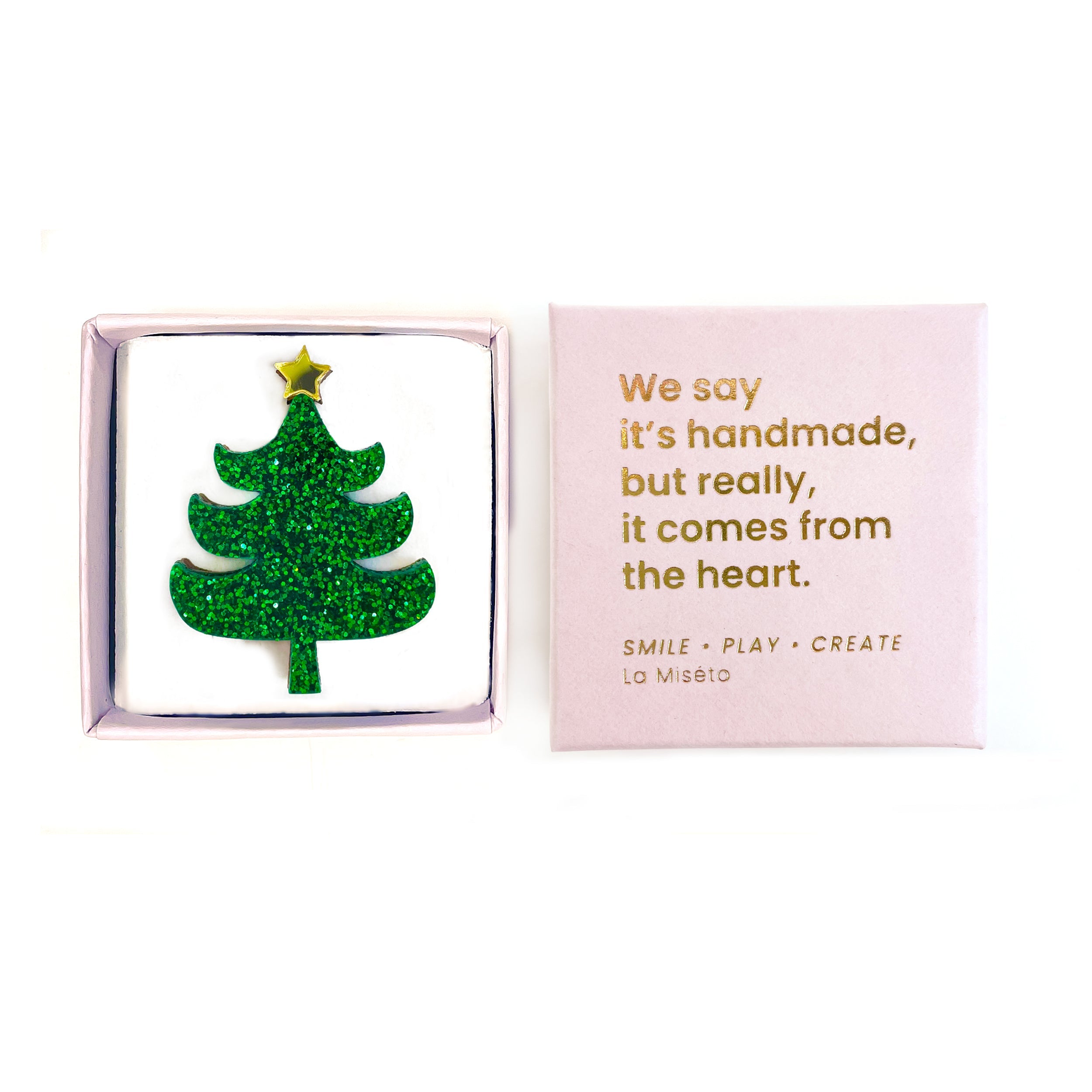 Christmas tree brooch